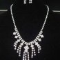 Bridal Crystal bracelet ring necklace earring Set NR98
