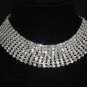 8 row Bridal Rhinestone necklace earring Set NR207