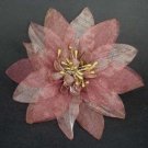 Wedding Prom Party Organza silk flower pin clip 5" BA22
