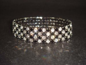 4 row Bridal Crystal Rhinestone Bracelet BR110