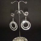Bridal gray rhinestone bridesmaid gift  Earrings ER24