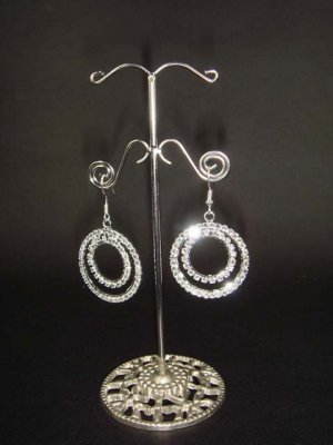 Bridal gray rhinestone bridesmaid gift  Earrings ER24