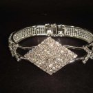 Bridal rhombus Rhinestone Bangle Bracelet Cuff BR182
