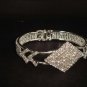 Bridal rhombus Rhinestone Bangle Bracelet Cuff BR182