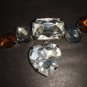 Bridal Heart Vintage style Rhinestone Brooch pin Pi351