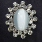 Vintage style Faux eye cat Rhinestone brooch pin Pi306