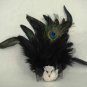 Bridal Fox Peacock Feather Rhinestone Brooch pin PI391