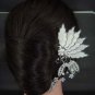 BRIDAL WEDDING RHINESTONE LEAVE HAIR TIARA COMB RB238