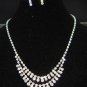 Bridal Crystal Rhinestone necklace Earring set NR24