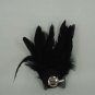 Bridal Swan peacock Feather Rhinestone Brooch pin PI398