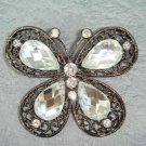Bridal Butterfly Crystal Rhinestone Brooch pin PI138