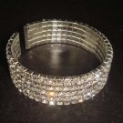 Bridal 5 row Rhinestone crystal Cuff Bracelet BR189