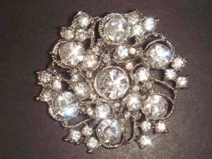 Bridal Crystal Vintage style Rhinestone Brooch pin PI30