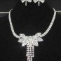 Bridal Crystal rhinestone necklace earring set NR51
