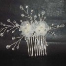 Bridal Rhinestone crystal Flower Tiara Hair Comb RB423