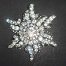 Bridal Vintage style cake Rhinestone Brooch pin PI415