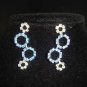 Bridal blue Rhinestone earring necklace set NR185