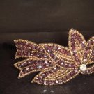 Purple Crystal bead Rhinestone tiara Headband HR110