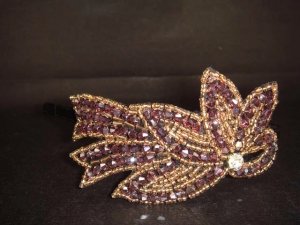 Purple Crystal bead Rhinestone tiara Headband HR110