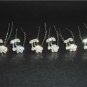 6 pcs Bridal Flower Rhinestone Hairpin Hair Pin BH48