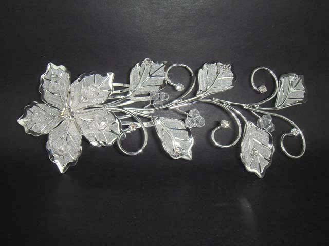 Bridal Crystal Rhinestone Flower Hair tiara Comb RB34