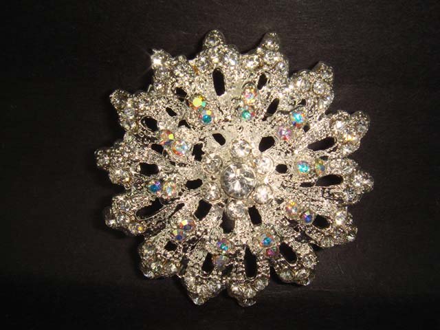 Bridal Vintage style Bling Rhinestone Brooch pin PI223