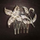 Bridal Rhinestone Crystal Flower Hair tiara Comb RB340