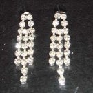 3 row Wedding stud Cystral Rhinestone Earring ER161