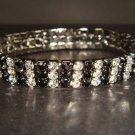 3 row Bridal Crystal Rhinestone Bangle Bracelet BR134