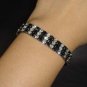 3 row Bridal Crystal Rhinestone Bangle Bracelet BR134