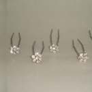 6 Bridal veil prom Crystal Rhinestone Hairpin RP157