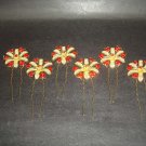 6 pcs Bridal Rhinestone Flower hair tiara hairpin RP146