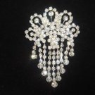 Bridal dangle Vintage style Rhinestone Brooch pin Pi412