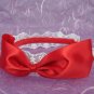 Bridal Flower girl Bow Red Ivory Pink Headband HR115