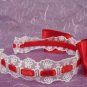 Bridal Flower girl Bow Red Ivory Pink Headband HR115