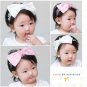 Bridal Flower girl Bow Lace Ivory Pink Barrettes HR114
