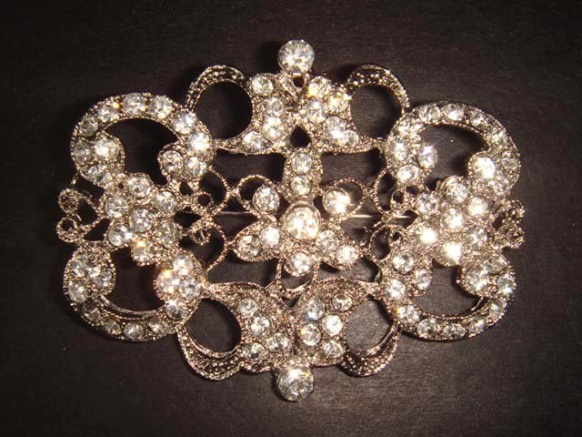 4 pcs Bridal Vintage style Rhinestone Brooch pin PI202