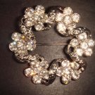 Bridal Wreath Flower bling Rhinestone Brooch pin Pi208