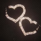 2 row Bridal Heart Rhinestone Crystal Earring ER172