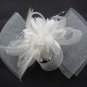 Bridal Feather Hair Flower Fascinator tiara Clip BA140