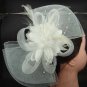 Bridal Feather Hair Flower Fascinator tiara Clip BA140