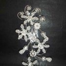 Bridal Crystal Rhinestone Flower Hair tiara Comb RB448