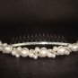 Bridal Rhinestone Faux pearl Hair tiara Comb RB434