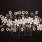 Bridal Faux Pearl Enamel veil  Hair tiara Comb RB451