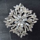 Bridal Crystal rhombus Square cake topper Rhinestone Brooch pin PI408