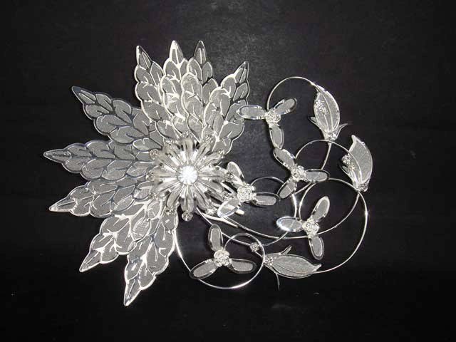 Bridal Crystal Rhinestone Flower Hair tiara Comb RB249