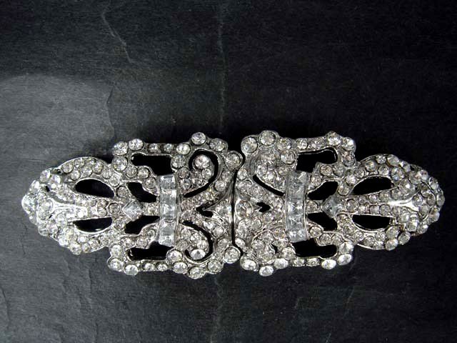 Dress Crystal Rhinestone clasp hook buckle button BU10