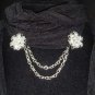 Vintage style Rhinestone Scarf Sweater GAURD clip PI67