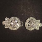 Vintage style Rhinestone clasp dress buckle button BU52