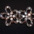Bridal flower Rhinestone clasp hook buckle button BU38